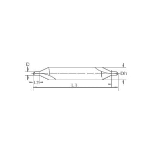 Desenho Técnico Centro HSS DIN333 Maxitech Ferramentas de Corte