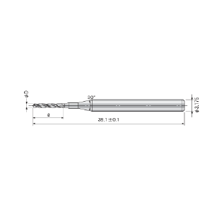 Desenho Técnico Micro Broca Metal Duro Maxitech Ferramentas de Corte