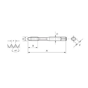 Desenho Técnico Canal Helicoidal BSW Maxitech Ferramentas de Corte